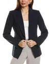 Tahari Asl Peak Lapel Jacket In Navy