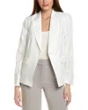 Tahari Asl Peak Lapel Jacket In White