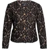 Tahari Asl Bonded Lace Jacket In Black