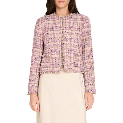 Tahari Asl Women's Boucle Cropped Jacket In Pink