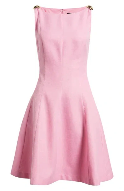 Tahari Asl Bouclé Fit & Glare Dress In Pink