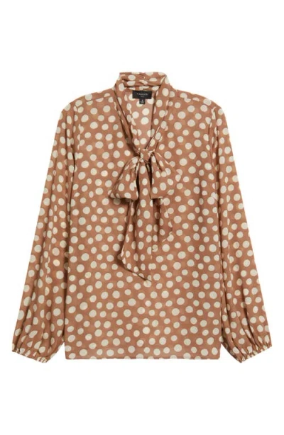 Tahari Asl Puff Sleeve Blouse In White