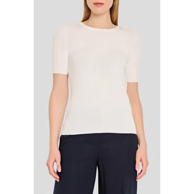 Tahari Asl Button Shoulder Sweater In White