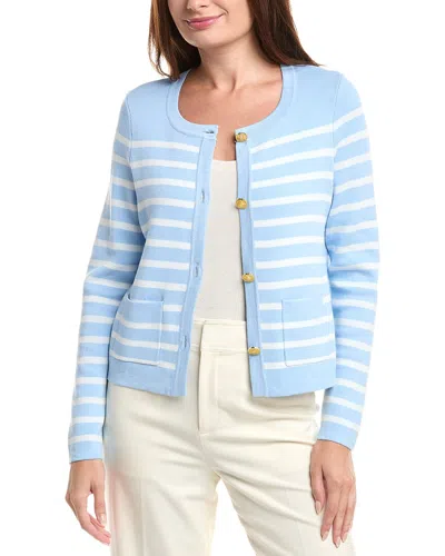 Tahari Asl Cardigan In Blue
