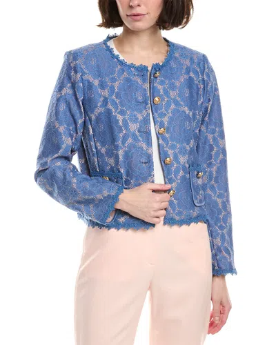 Tahari Asl Casual Jacket In Blue