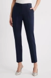 Tahari Asl Classic Straight Leg Pants In New Navy