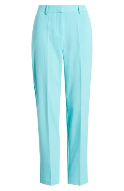 Tahari Asl Classic Straight Leg Pants In Turquoise
