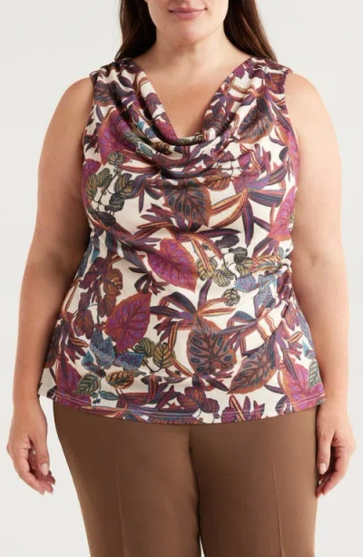 Tahari Asl Cowl Neck Matte Satin Top