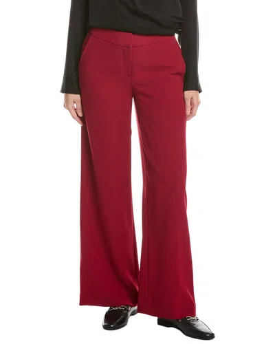 Tahari Asl Crepe Pant In Burgundy
