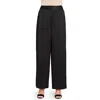 Tahari Asl Crinkle Wide Leg Satin Pants In Black