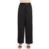 Tahari Asl Crinkled Satin Wide Leg Pants In Black