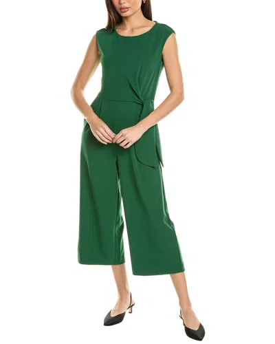 Tahari Asl Cropped Jumpsuit In Green
