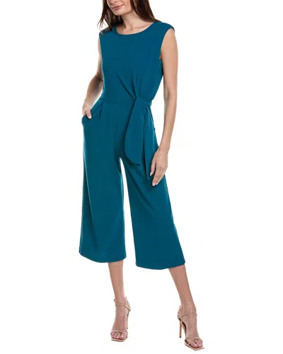 Tahari Asl Cropped Jumpsuit In Blue