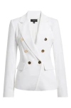 Tahari Asl Double Breasted Blazer In White