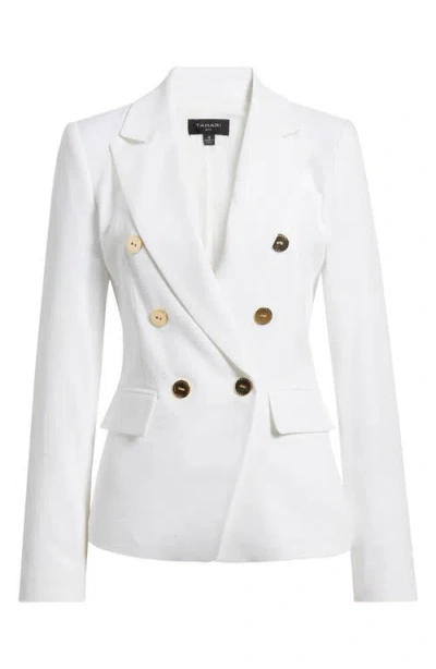 Tahari Asl Double Breasted Blazer In White