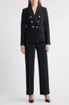 Tahari Asl Double Breasted Jacket In Black