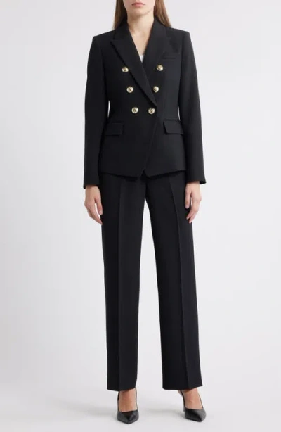 Tahari Asl Double Breasted Jacket In Black