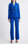 Tahari Asl Double Breasted Jacket In Blue