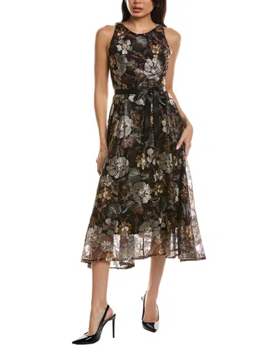 Tahari Asl Floral Midi Dress In Multi