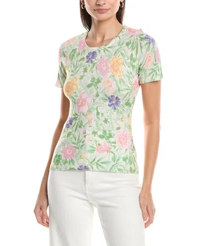 Tahari Asl Floral Sweater Top In Multi