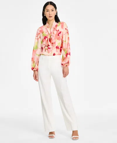Tahari Asl Full Leg Pants, Regular & Petite In White