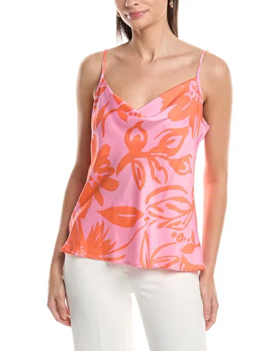 Tahari Asl Hammered Satin Tank In Multi