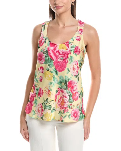 Tahari Asl Hammered Satin Tank In Multi
