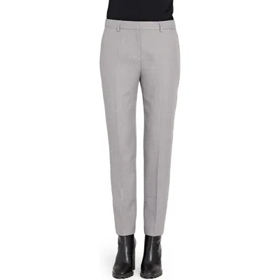 Tahari Asl Herringbone Cigarette Pants In Gray
