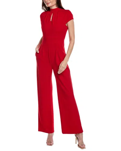 Tahari Asl Keyhole Jumpsuit In Red