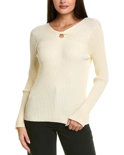 Tahari Asl Knit Top In Neutral