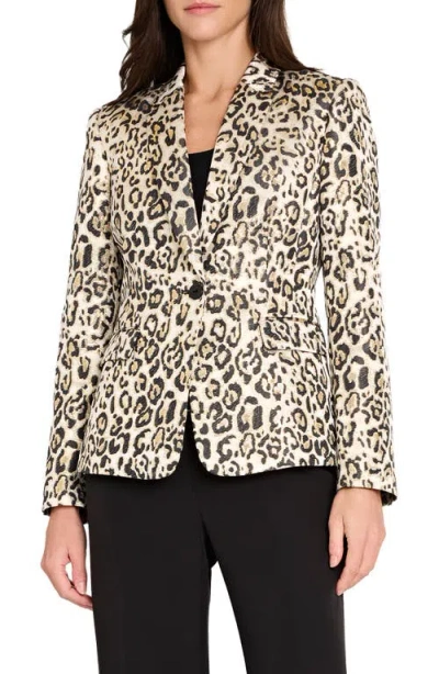 TAHARI ASL TAHARI ASL LEOPARD PRINT BLAZER