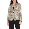 Tahari Asl Leopard Print Metallic Blazer In Animal Print
