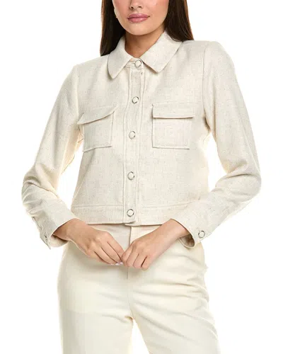Tahari Asl Linen-blend Jacket In Neutral