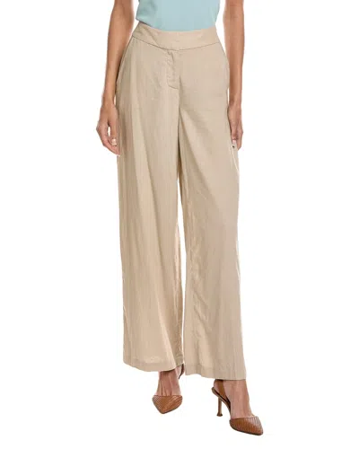 Tahari Asl Linen-blend Pant In Purple