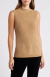 TAHARI ASL TAHARI ASL METALLIC SLEEVELESS MOCK NECK SWEATER