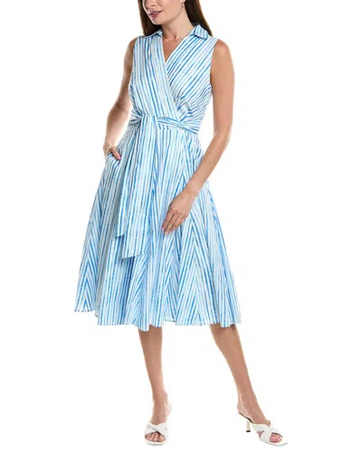 Tahari Asl Midi Dress In Blue