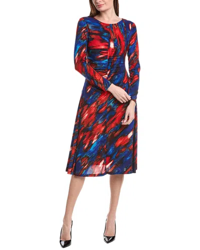 Tahari Asl Midi Dress In Multi