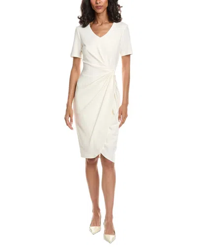 Tahari Asl Midi Dress In White