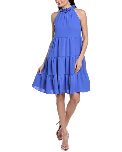 Tahari Asl Mini Dress In Blue