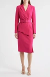 Tahari Asl Nested Belted Jacket And Skirt