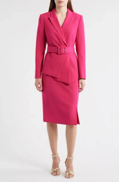Tahari Asl Nested Belted Jacket And Skirt
