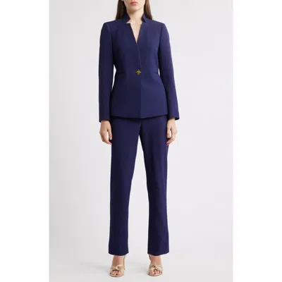 Tahari Asl Notch Neck Long Sleeve Jumpsuit