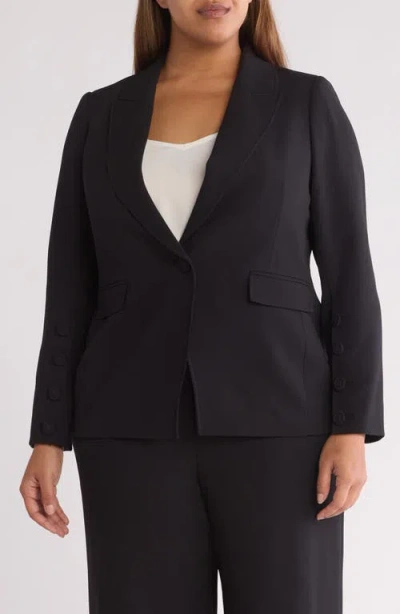 Tahari Asl One-button Blazer In Black