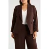 Tahari Asl One-button Blazer In Brown