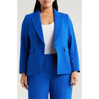 Tahari Asl One-button Blazer In Cobalt
