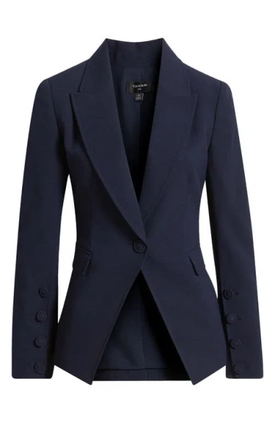 Tahari Asl One-button Blazer In Deep Navy