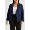 Tahari Asl One-button Blazer In Deep Navy