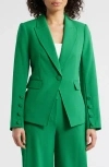 Tahari Asl One-button Blazer In Emerald