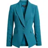 Tahari Asl One Button Blazer In Eucalyptus