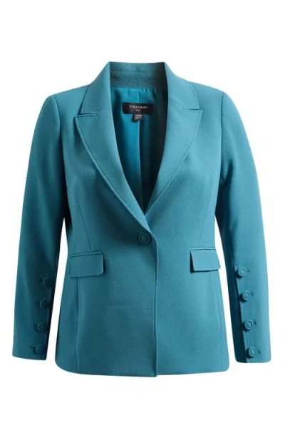 Tahari Asl One-button Blazer In Eucalyptus